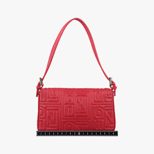 Pre-owned Fendi BAGUETTE Red Leather 8BK060 handbag | stylenewstar