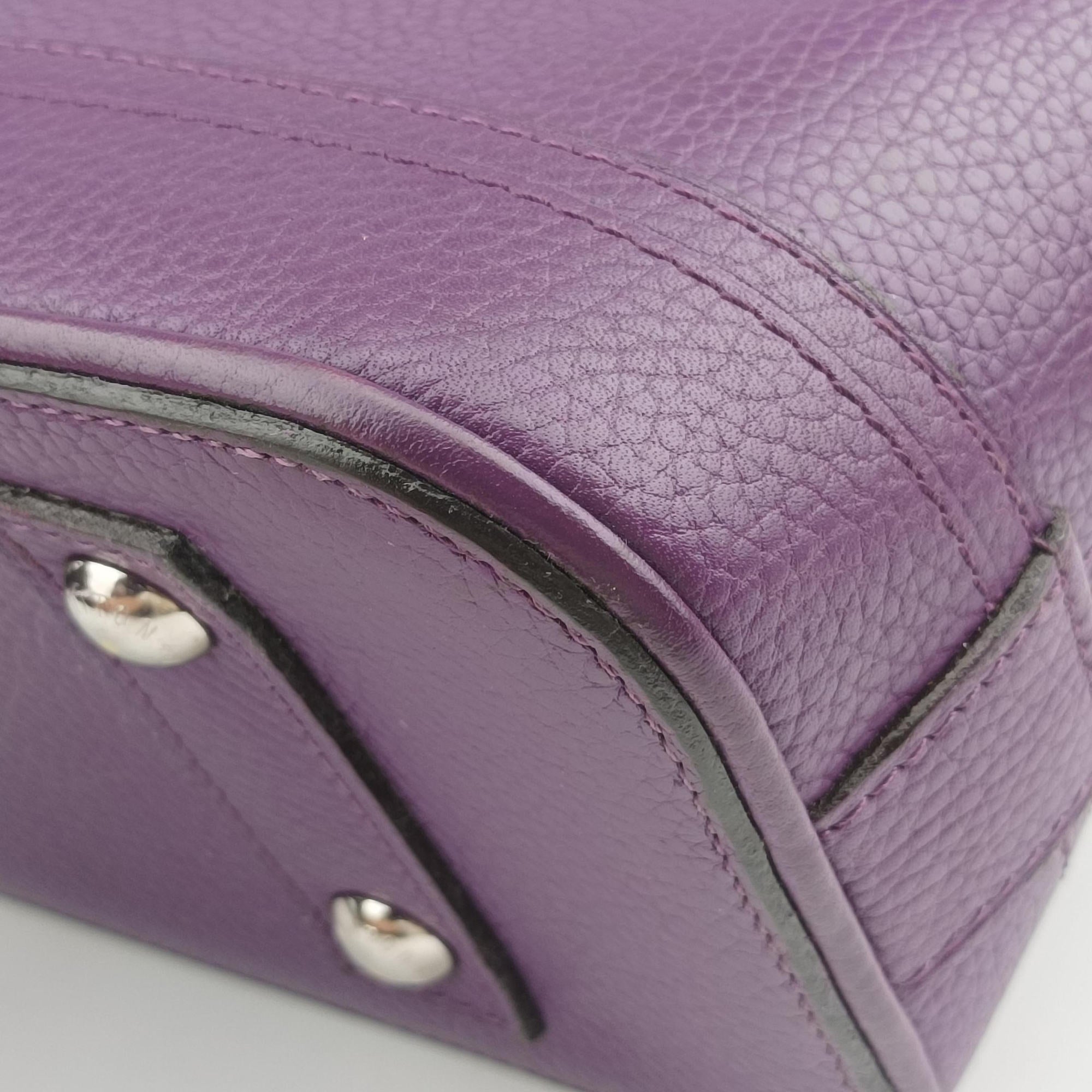 Pre-owned Louis Vuitton Parnassea Alma PM Violet Taurillon Leather M48881 shoulderbag | stylenewstar
