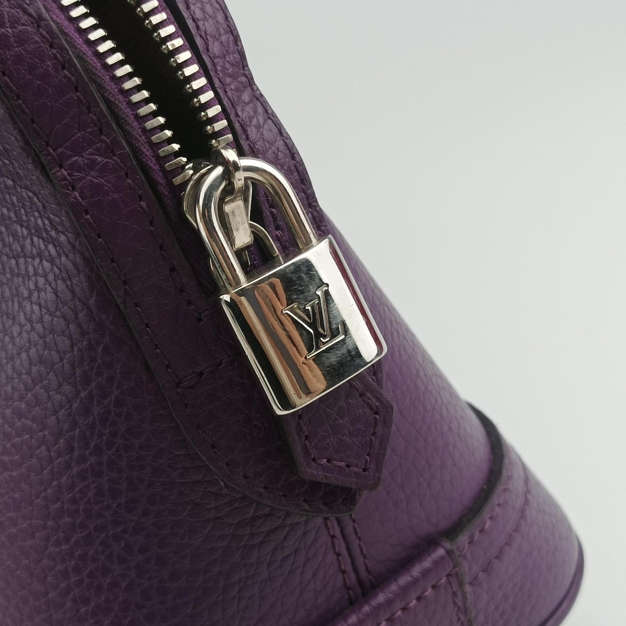 Pre-owned Louis Vuitton Parnassea Alma PM Violet Taurillon Leather M48881 shoulderbag | stylenewstar