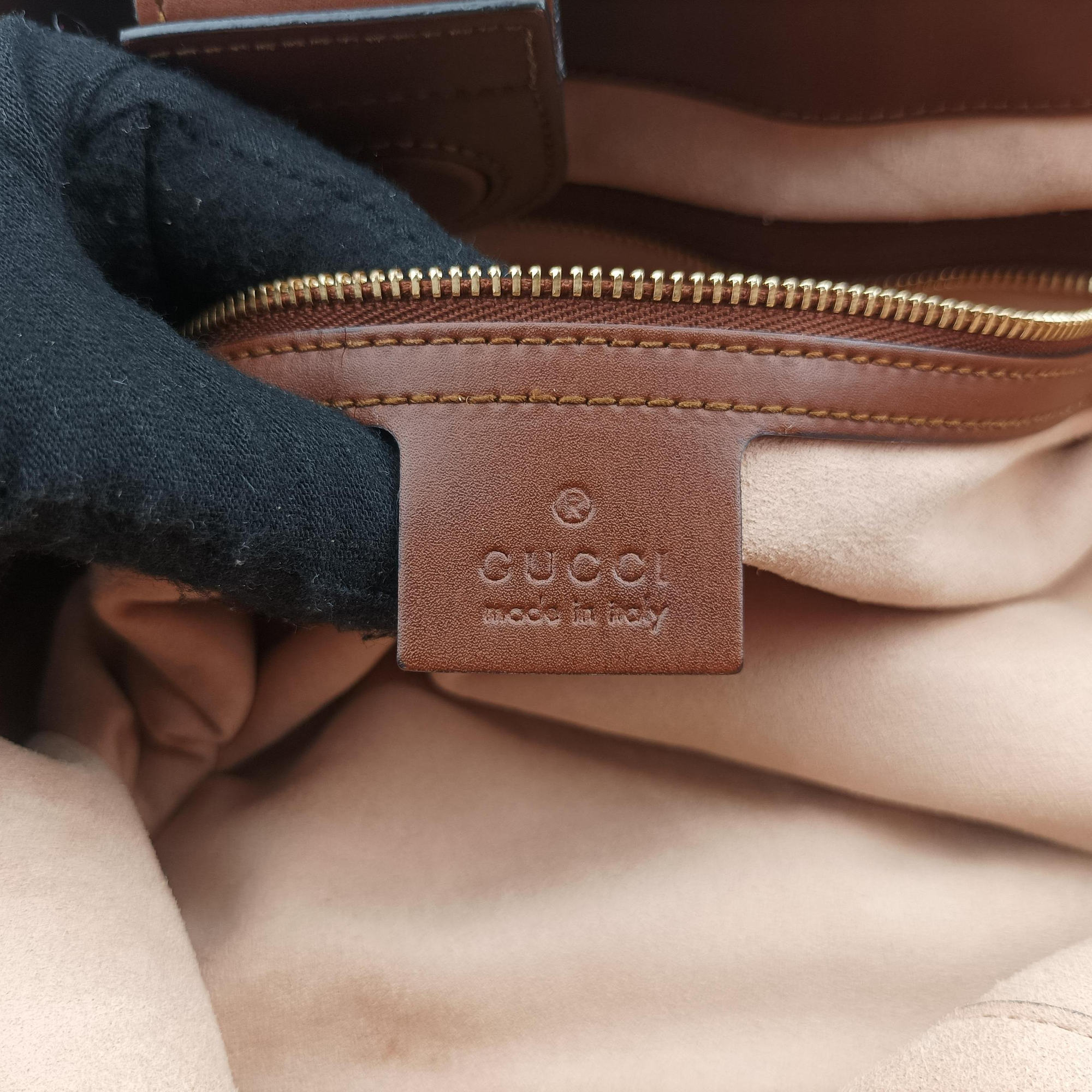 Pre-owned Gucci GG Supreme Brown × Beige PVC coated canvas×Leather 453705 shoulderbag | stylenewstar