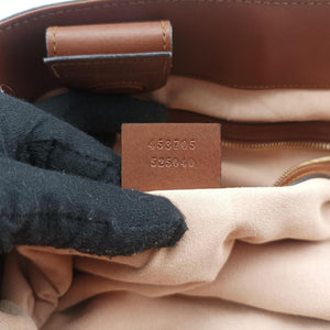 Pre-owned Gucci GG Supreme Brown × Beige PVC coated canvas×Leather 453705 shoulderbag | stylenewstar