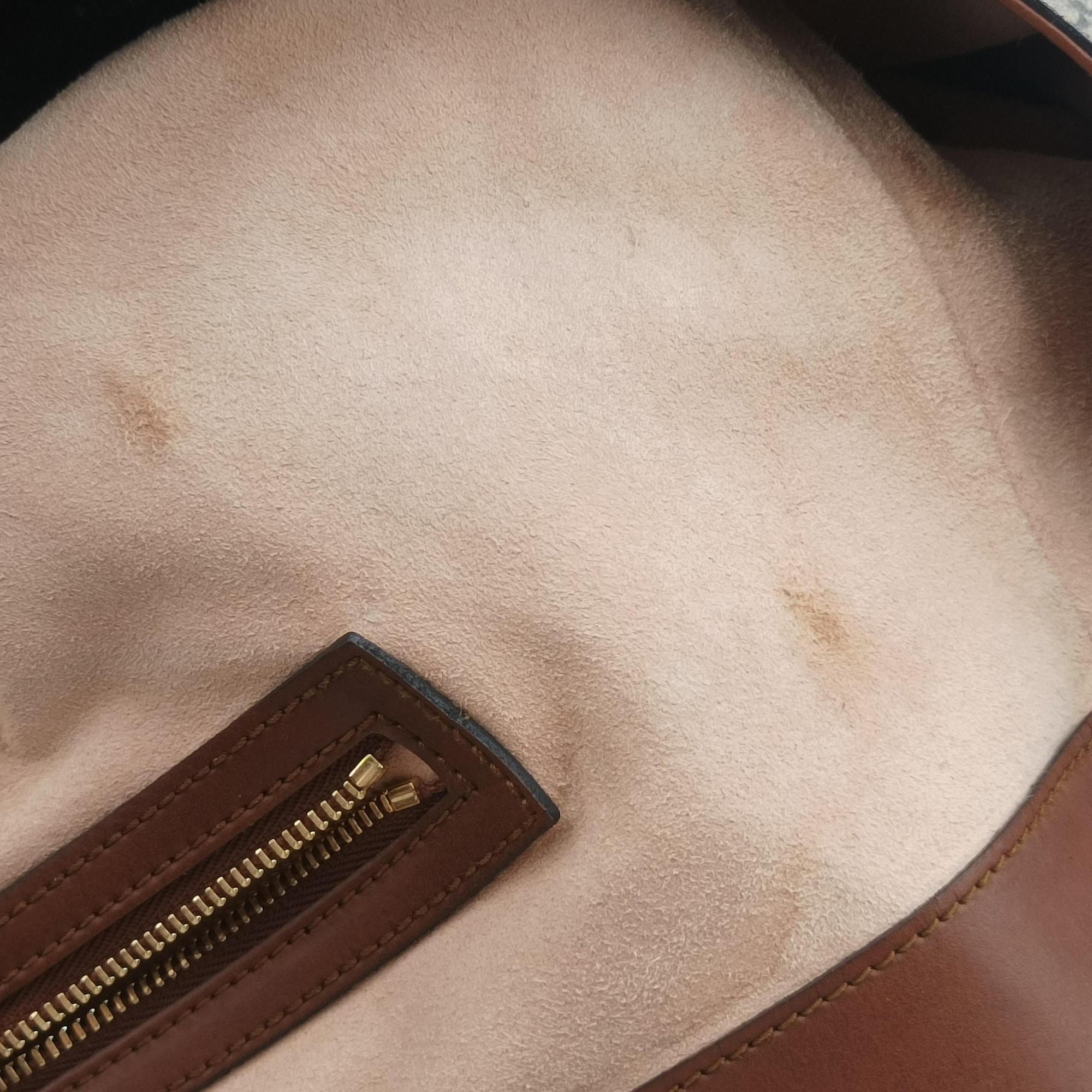 Pre-owned Gucci GG Supreme Brown × Beige PVC coated canvas×Leather 453705 shoulderbag | stylenewstar
