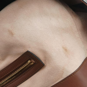 Pre-owned Gucci GG Supreme Brown × Beige PVC coated canvas×Leather 453705 shoulderbag | stylenewstar