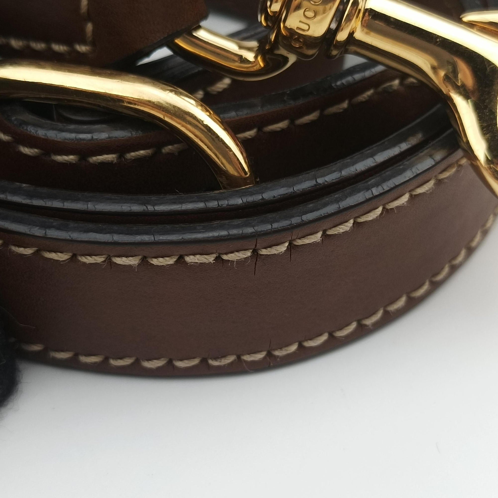 Pre-owned Gucci GG Supreme Brown × Beige PVC coated canvas×Leather 453705 shoulderbag | stylenewstar