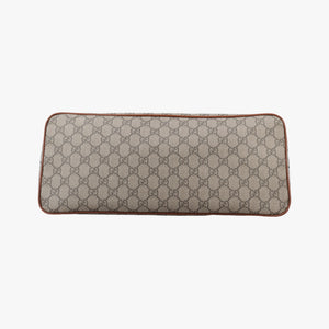 Pre-owned Gucci GG Supreme Brown × Beige PVC coated canvas×Leather 453705 shoulderbag | stylenewstar