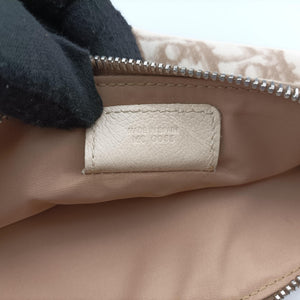 Pre-owned Christian Dior Saddle Beige PVC Coated Canvas Floral Embroidery  shoulderbag | stylenewstar