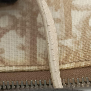 Pre-owned Christian Dior Saddle Beige PVC Coated Canvas Floral Embroidery  shoulderbag | stylenewstar