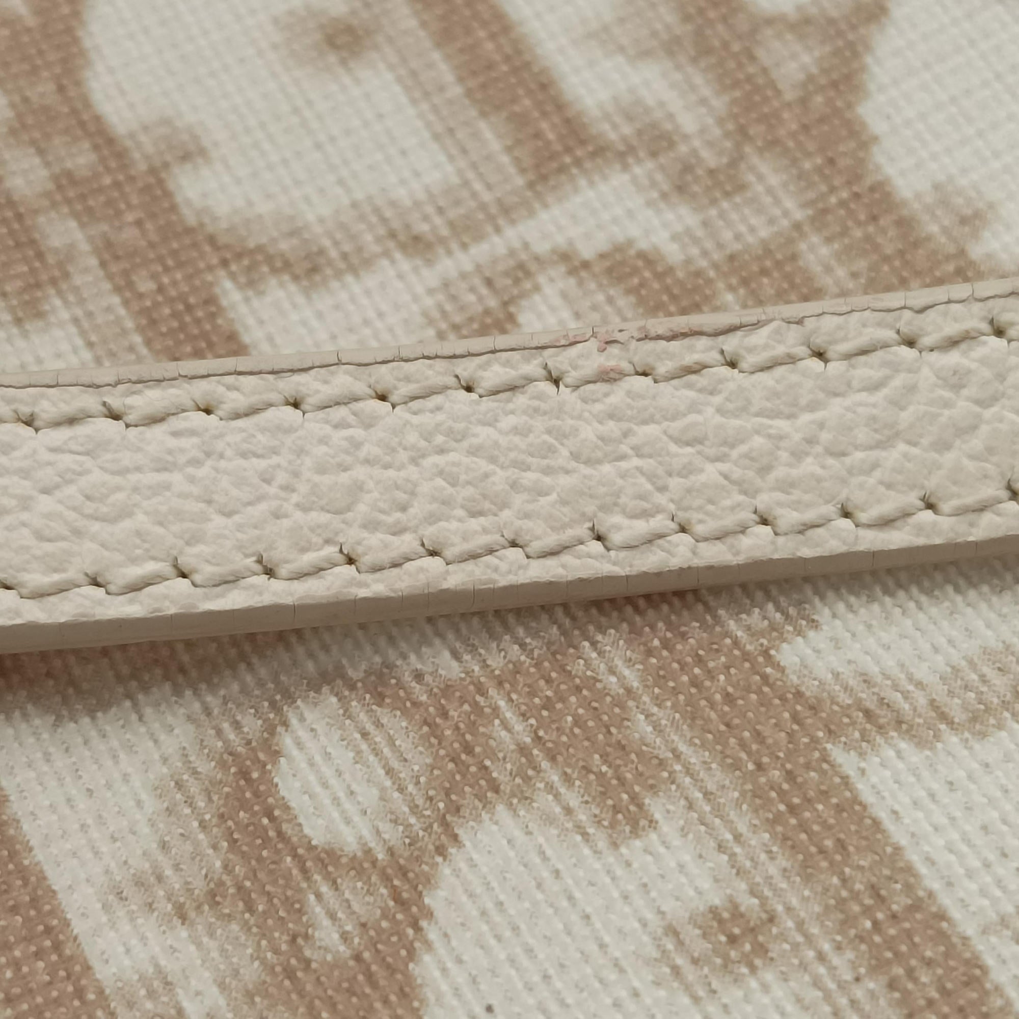 Pre-owned Christian Dior Saddle Beige PVC Coated Canvas Floral Embroidery  shoulderbag | stylenewstar