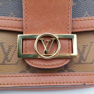Pre-owned Louis Vuitton DAUPHINE brown monogram reverse M44586 bum bag/waist bag | stylenewstar