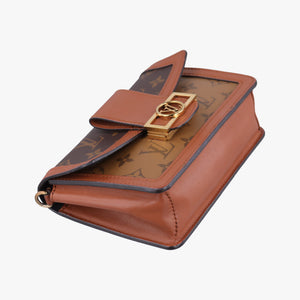 Pre-owned Louis Vuitton DAUPHINE brown monogram reverse M44586 bum bag/waist bag | stylenewstar