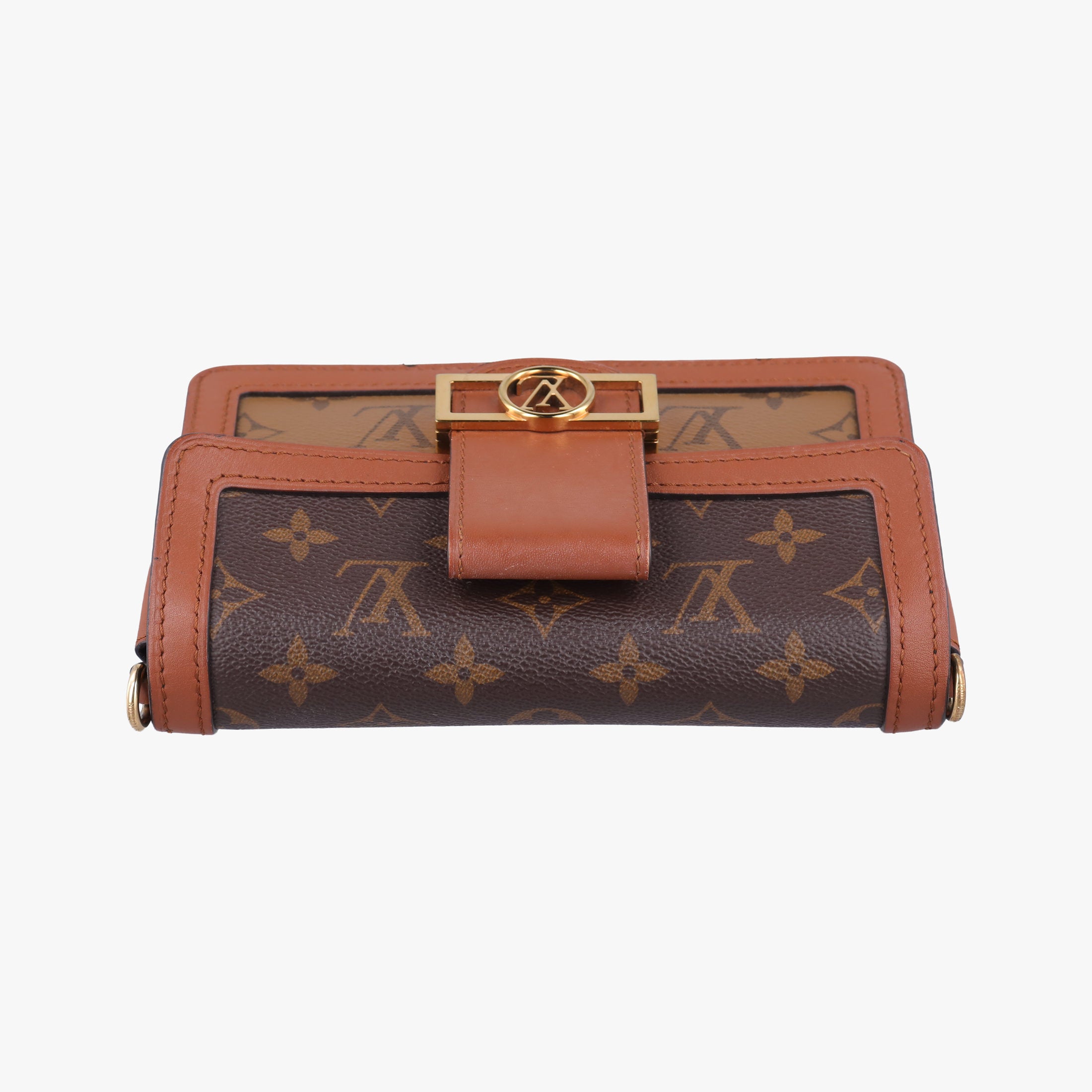 Pre-owned Louis Vuitton DAUPHINE brown monogram reverse M44586 bum bag/waist bag | stylenewstar