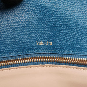 Pre-owned Valextra Iside Blue Calfskin  shoulderbag | stylenewstar