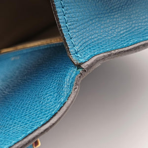 Pre-owned Valextra Iside Blue Calfskin  shoulderbag | stylenewstar