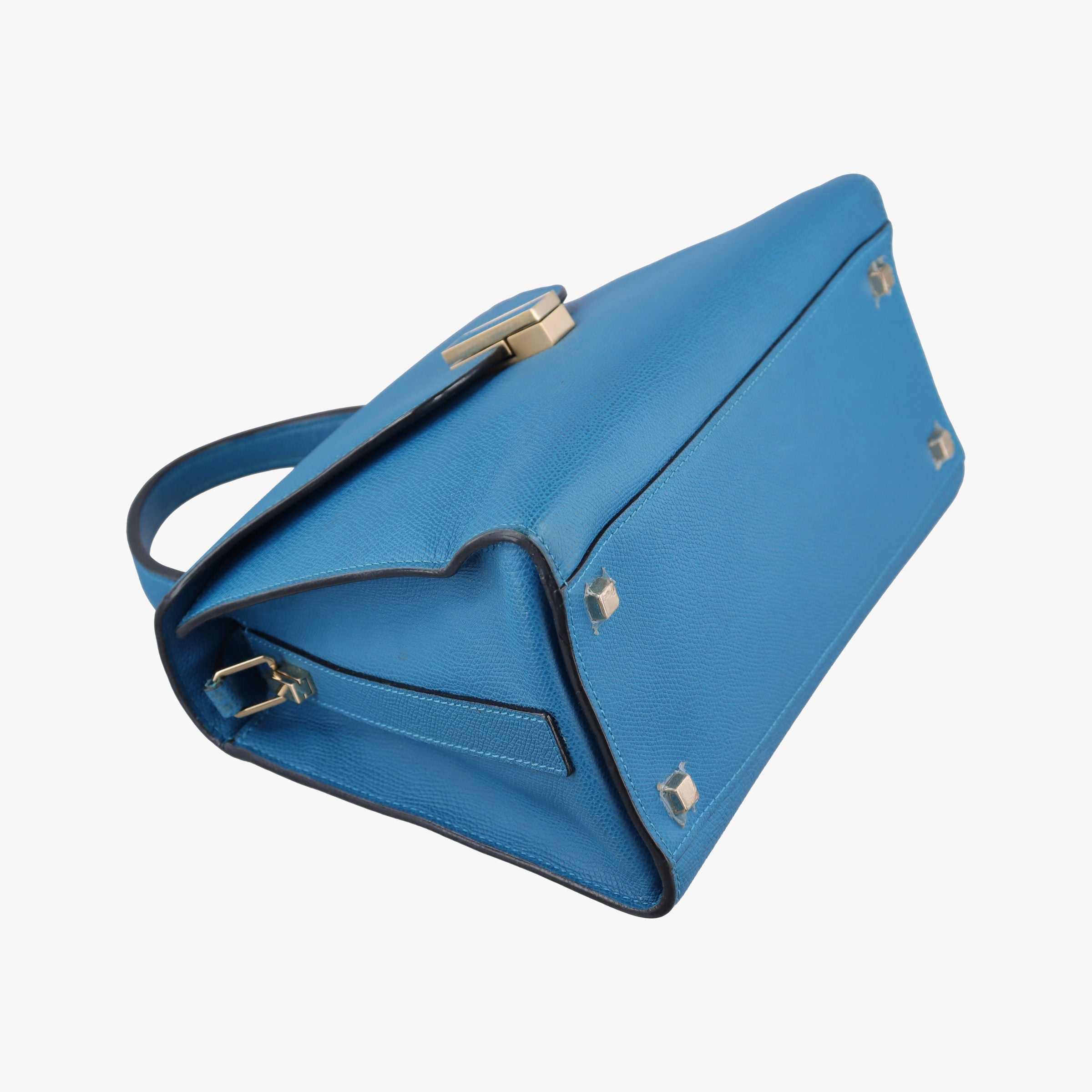 Pre-owned Valextra Iside Blue Calfskin  shoulderbag | stylenewstar