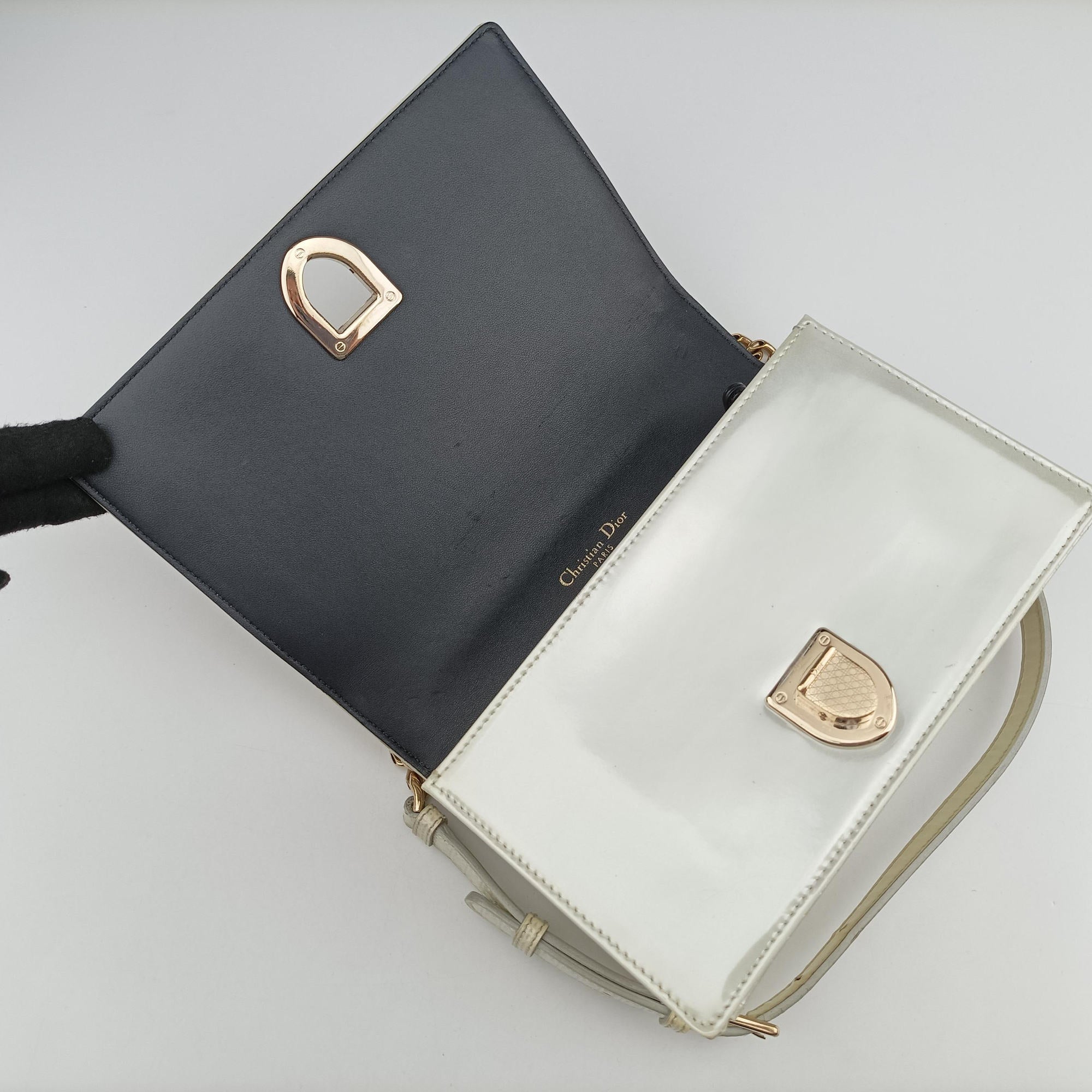 Secondhand Christian Dior Diorama White Leather  shoulderbag | stylenewstar