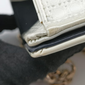 Secondhand Christian Dior Diorama White Leather  shoulderbag | stylenewstar
