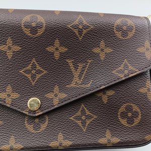 Pre-owned Louis Vuitton Pochette Felicie Brown Monogram Canvas M61276 shoulderbag | stylenewstar