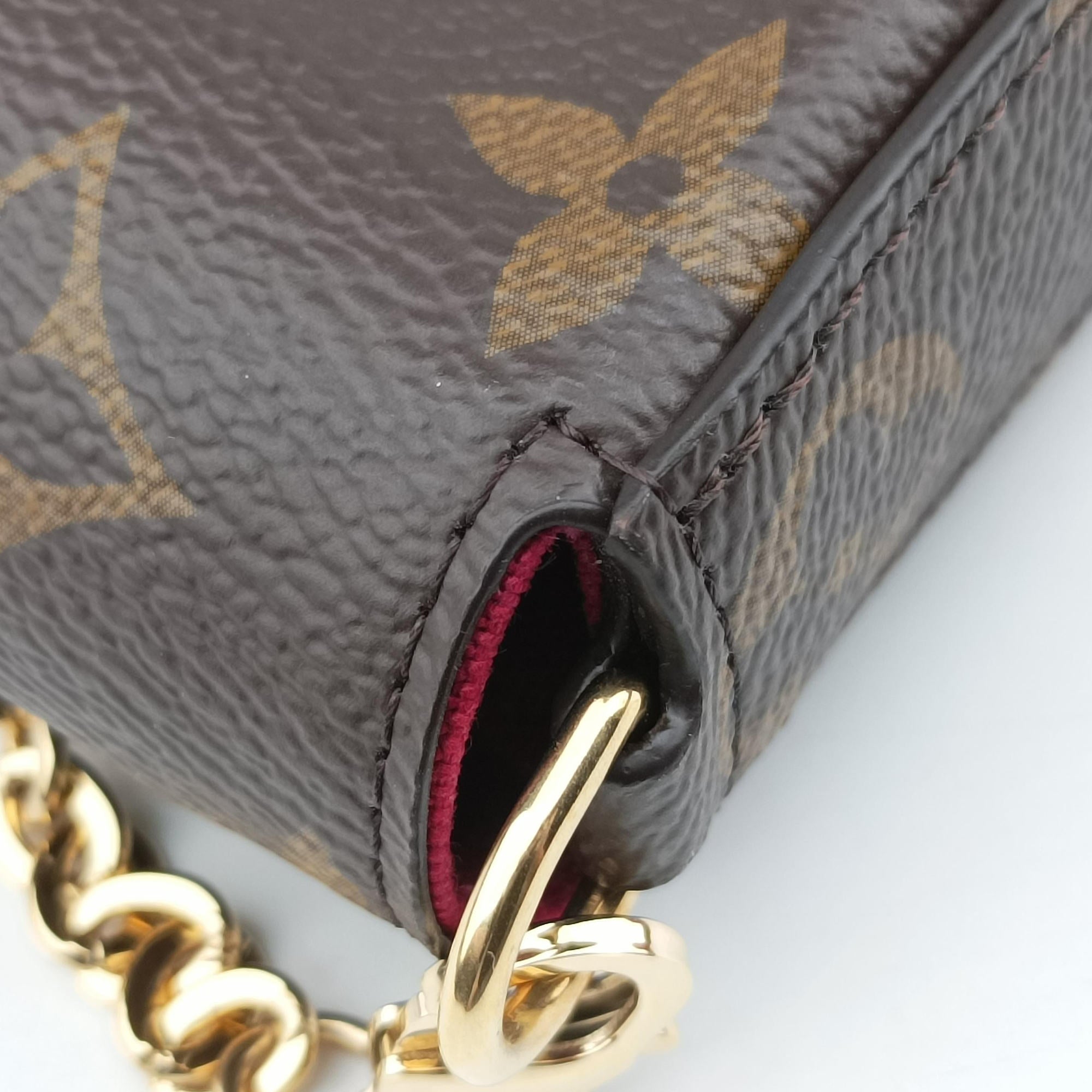 Pre-owned Louis Vuitton Pochette Felicie Brown Monogram Canvas M61276 shoulderbag | stylenewstar