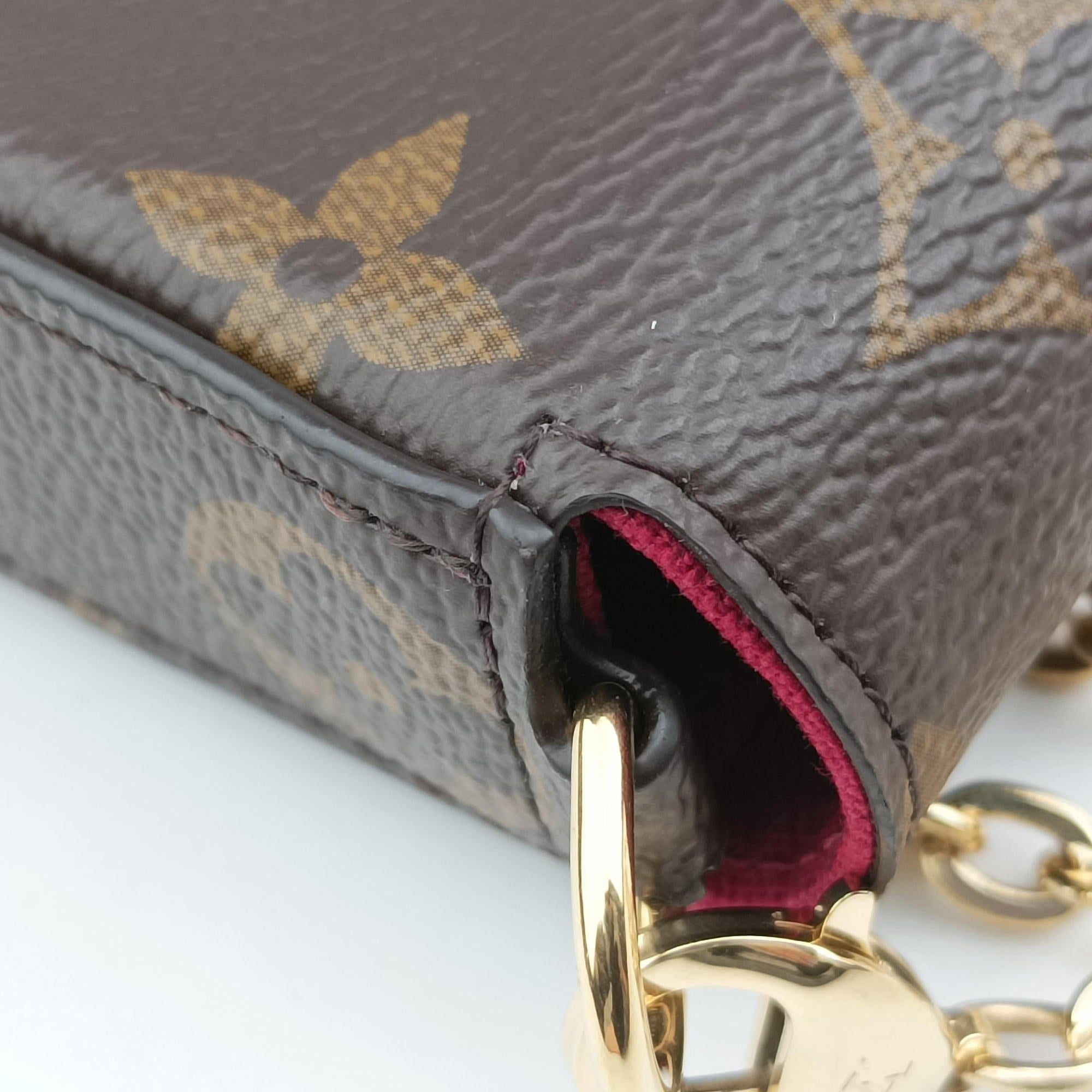 Pre-owned Louis Vuitton Pochette Felicie Brown Monogram Canvas M61276 shoulderbag | stylenewstar