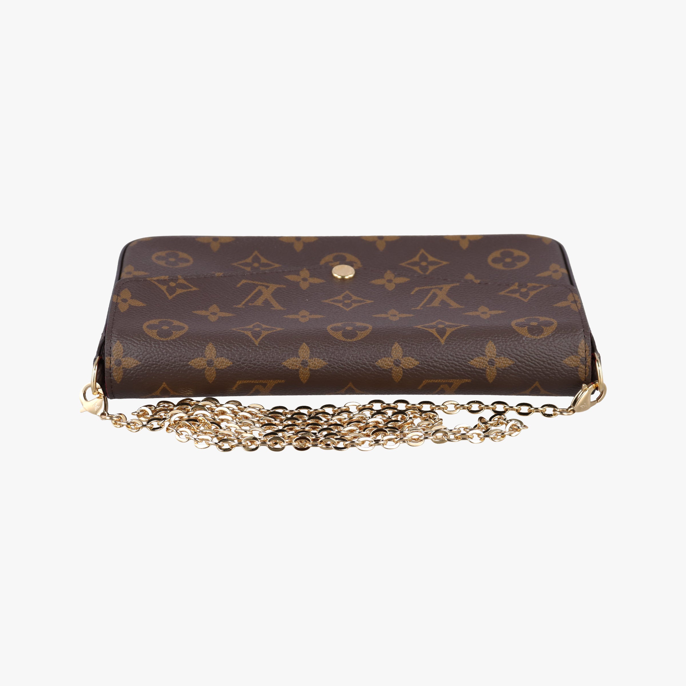 Pre-owned Louis Vuitton Pochette Felicie Brown Monogram Canvas M61276 shoulderbag | stylenewstar