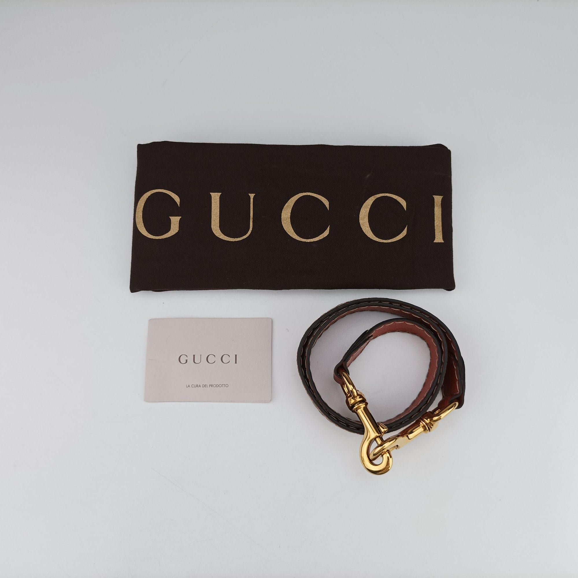 Pre-owned Gucci GG Running Beige×orange canvas×leather 247185 shoulderbag | stylenewstar