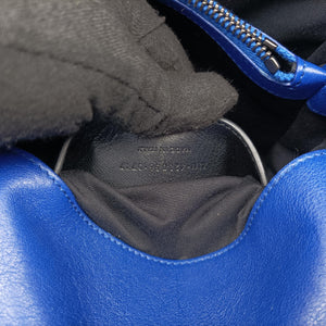 Pre-owned Yves Saint Laurent COLLEGE Blue Leather 428056 shoulderbag | stylenewstar
