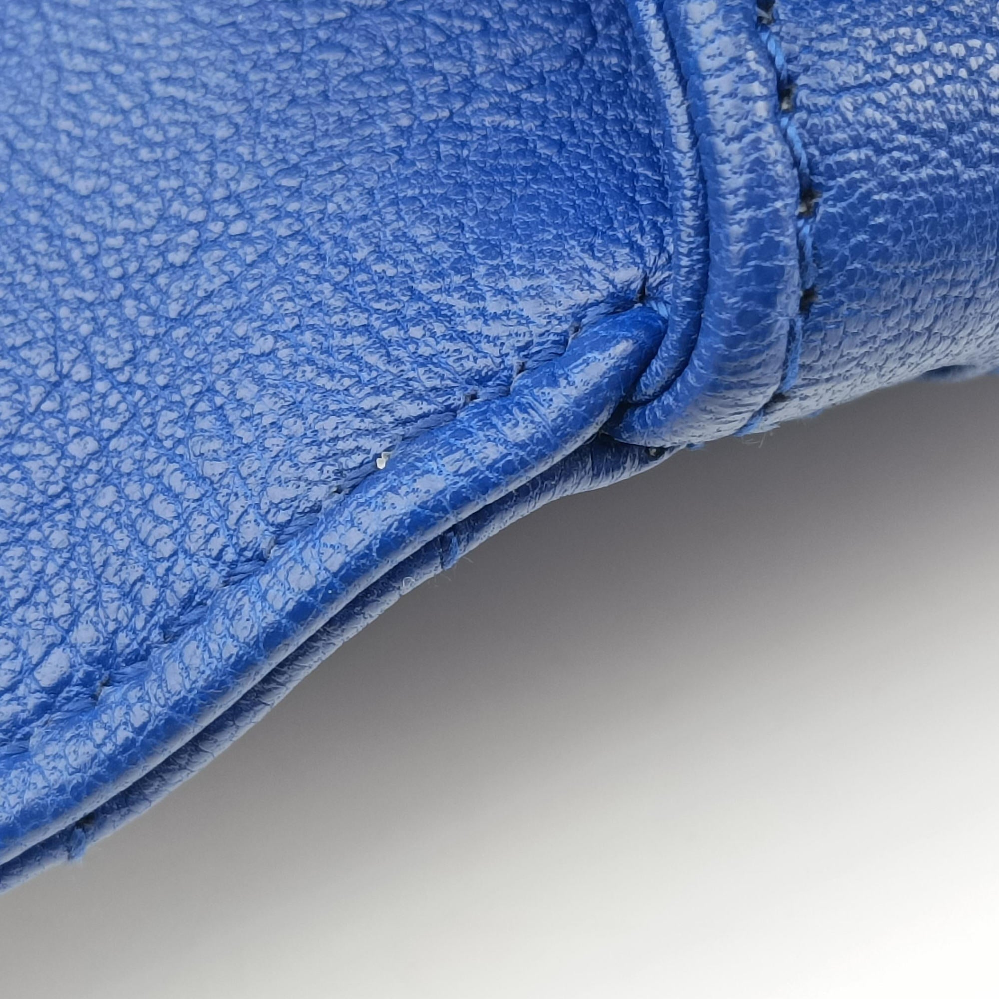 Pre-owned Yves Saint Laurent COLLEGE Blue Leather 428056 shoulderbag | stylenewstar