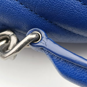 Pre-owned Yves Saint Laurent COLLEGE Blue Leather 428056 shoulderbag | stylenewstar