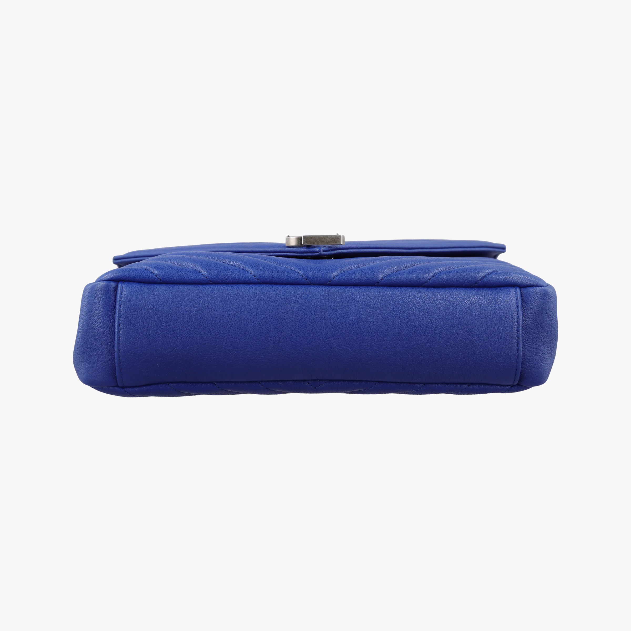 Pre-owned Yves Saint Laurent COLLEGE Blue Leather 428056 shoulderbag | stylenewstar