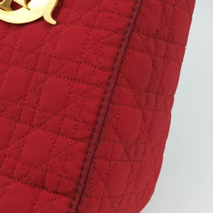 Pre-owned Christian Dior Lady Dior Red Nylon  handbag | stylenewstar