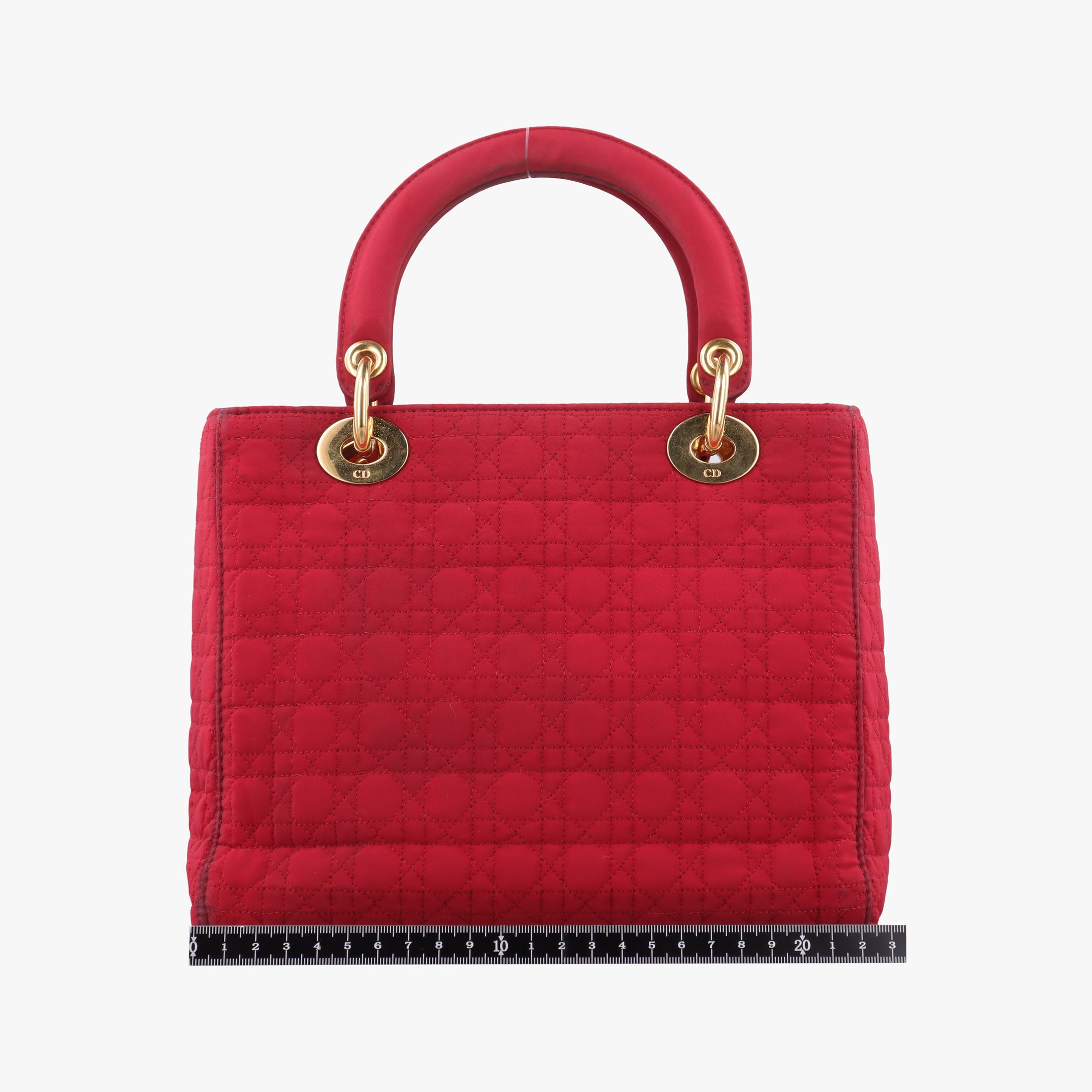 Pre-owned Christian Dior Lady Dior Red Nylon  handbag | stylenewstar