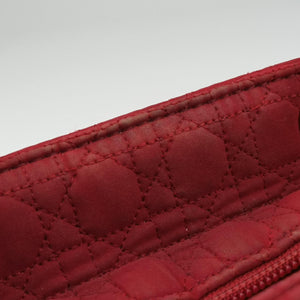 Pre-owned Christian Dior Lady Dior Red Nylon  handbag | stylenewstar