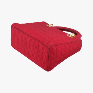 Pre-owned Christian Dior Lady Dior Red Nylon  handbag | stylenewstar