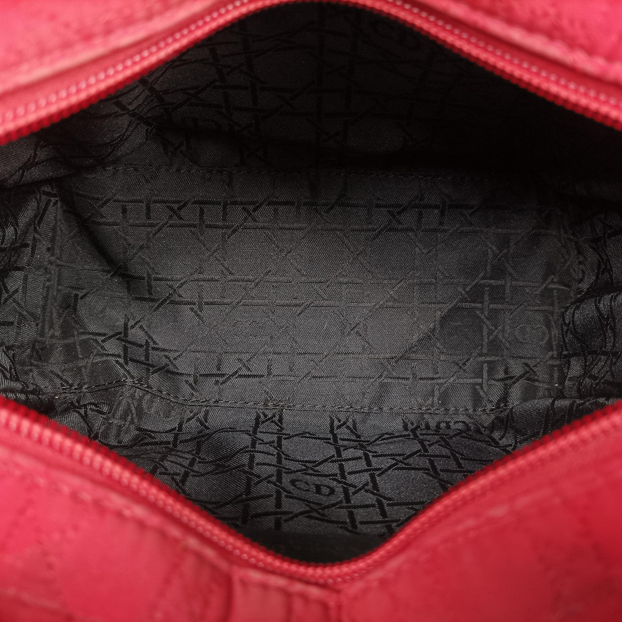 Pre-owned Christian Dior Lady Dior Red Nylon  handbag | stylenewstar