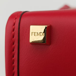Pre-owned Fendi SUNSHINE SHOPPER Red Leather 8BS051 shoulderbag | stylenewstar