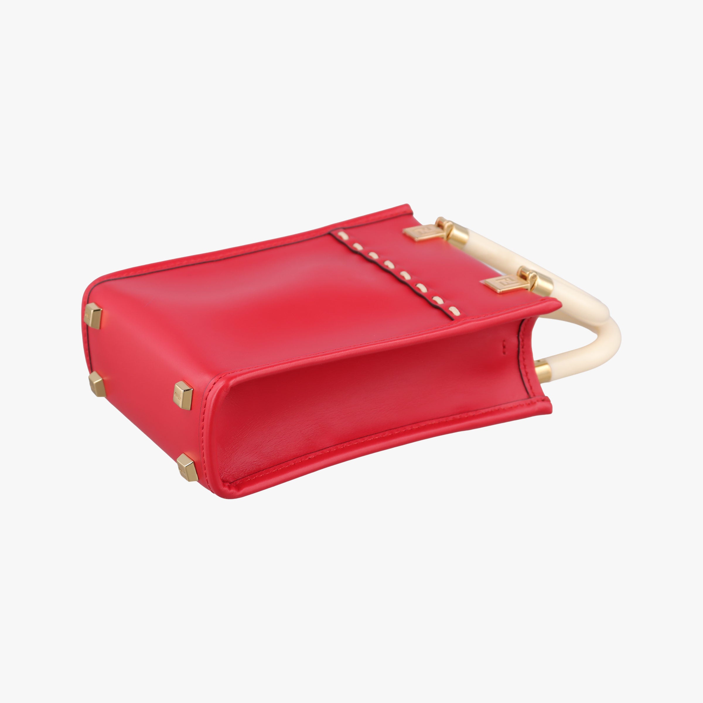Pre-owned Fendi SUNSHINE SHOPPER Red Leather 8BS051 shoulderbag | stylenewstar