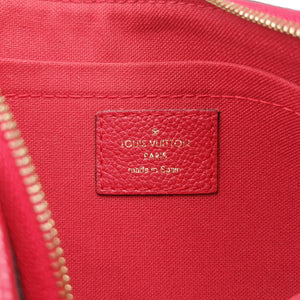 Pre-owned Louis Vuitton PALLAS Clutch brown×CERISE Monogram Canvas×calf leather M41638 shoulderbag | stylenewstar