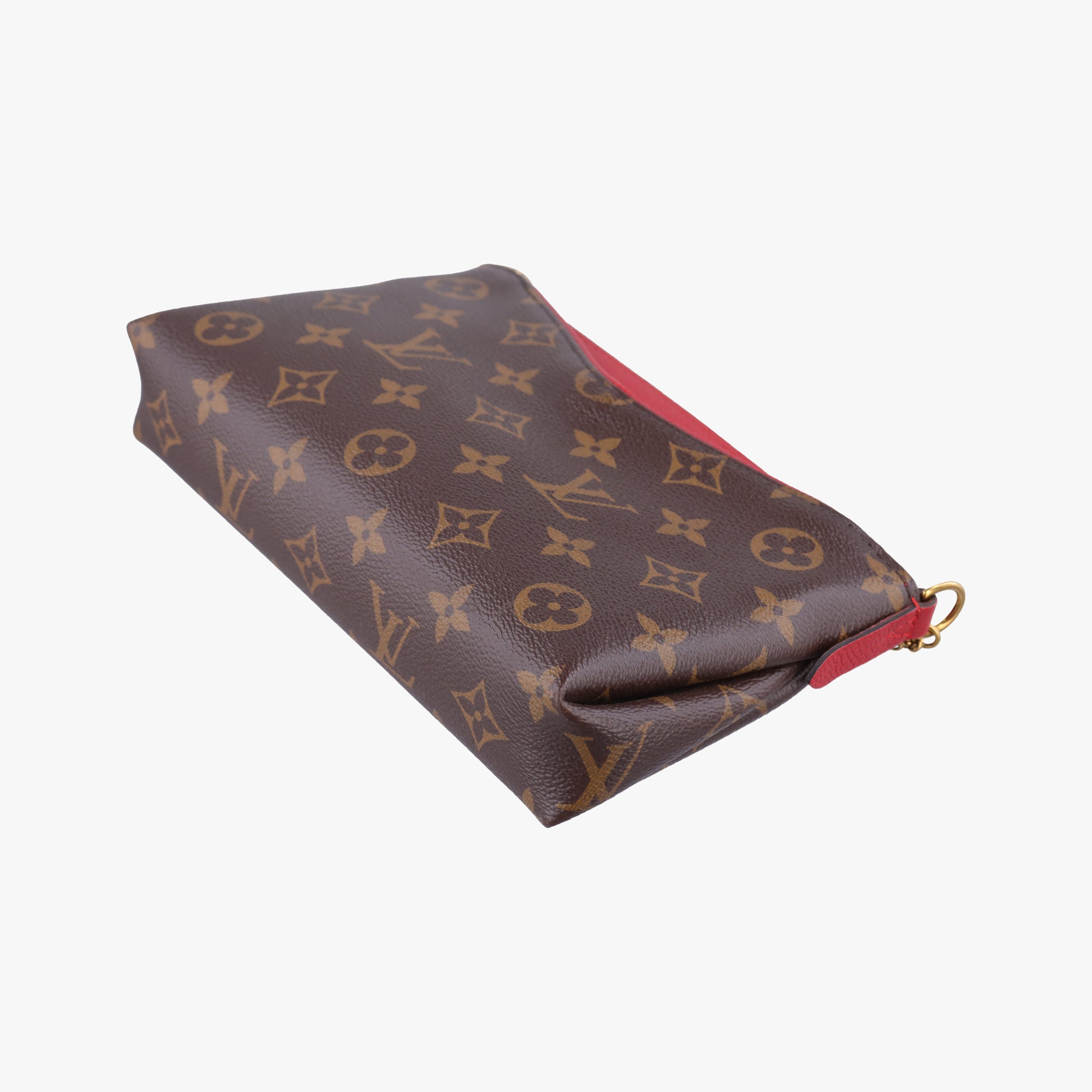 Pre-owned Louis Vuitton PALLAS Clutch brown×CERISE Monogram Canvas×calf leather M41638 shoulderbag | stylenewstar