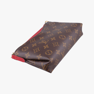 Pre-owned Louis Vuitton PALLAS Clutch brown×CERISE Monogram Canvas×calf leather M41638 shoulderbag | stylenewstar