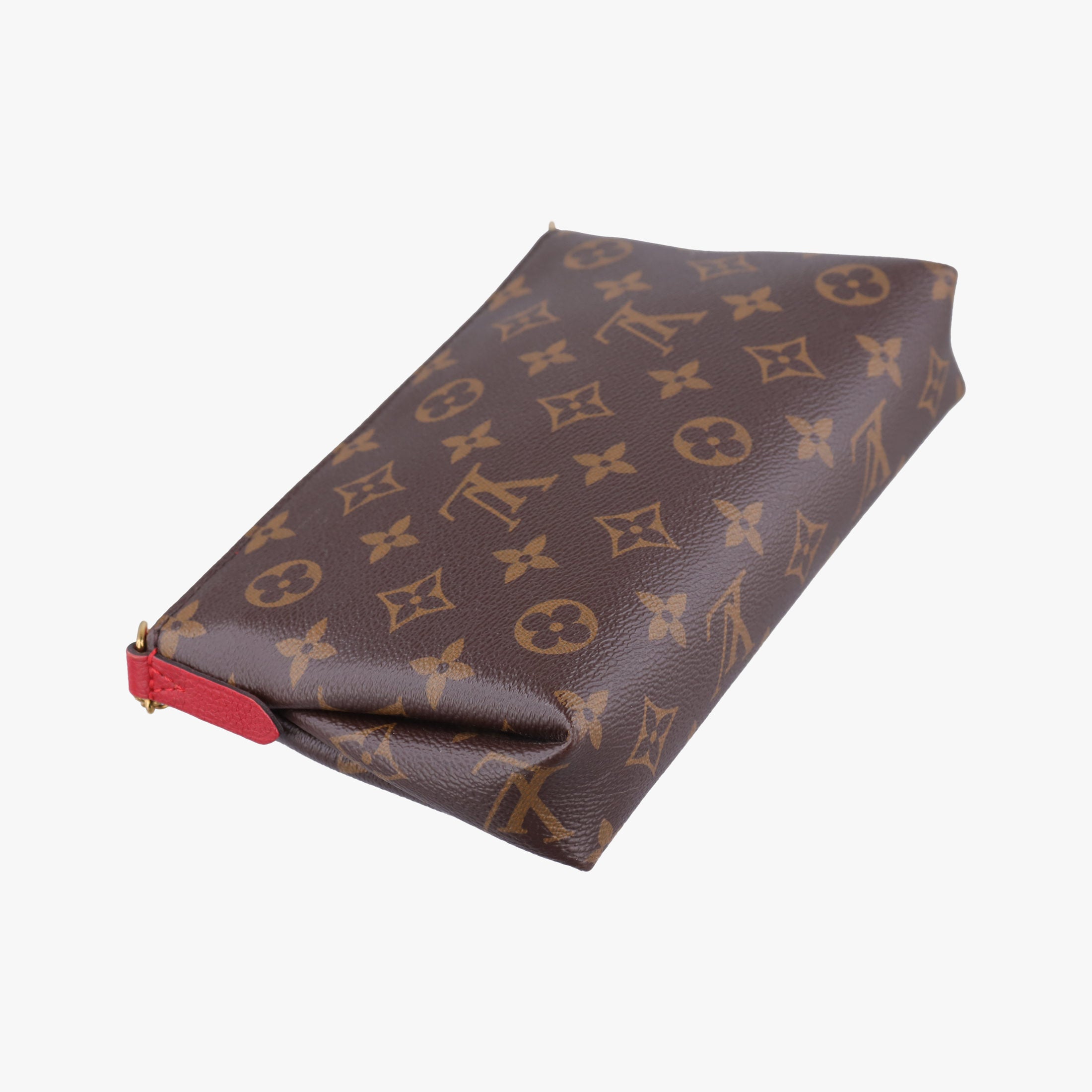Pre-owned Louis Vuitton PALLAS Clutch brown×CERISE Monogram Canvas×calf leather M41638 shoulderbag | stylenewstar