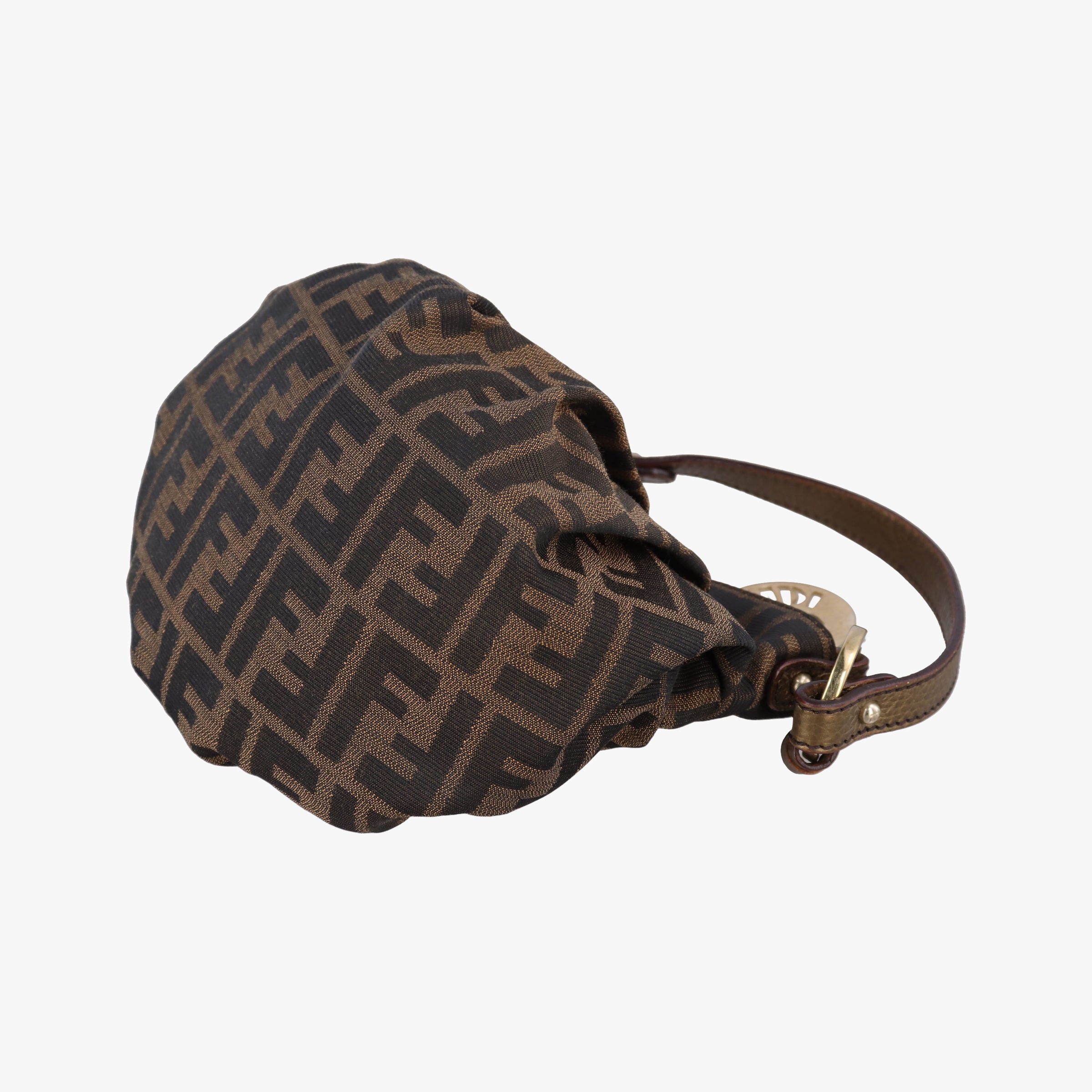 Pre-owned Fendi Mini Chef Brown jacquard 8BK044 shoulderbag | stylenewstar