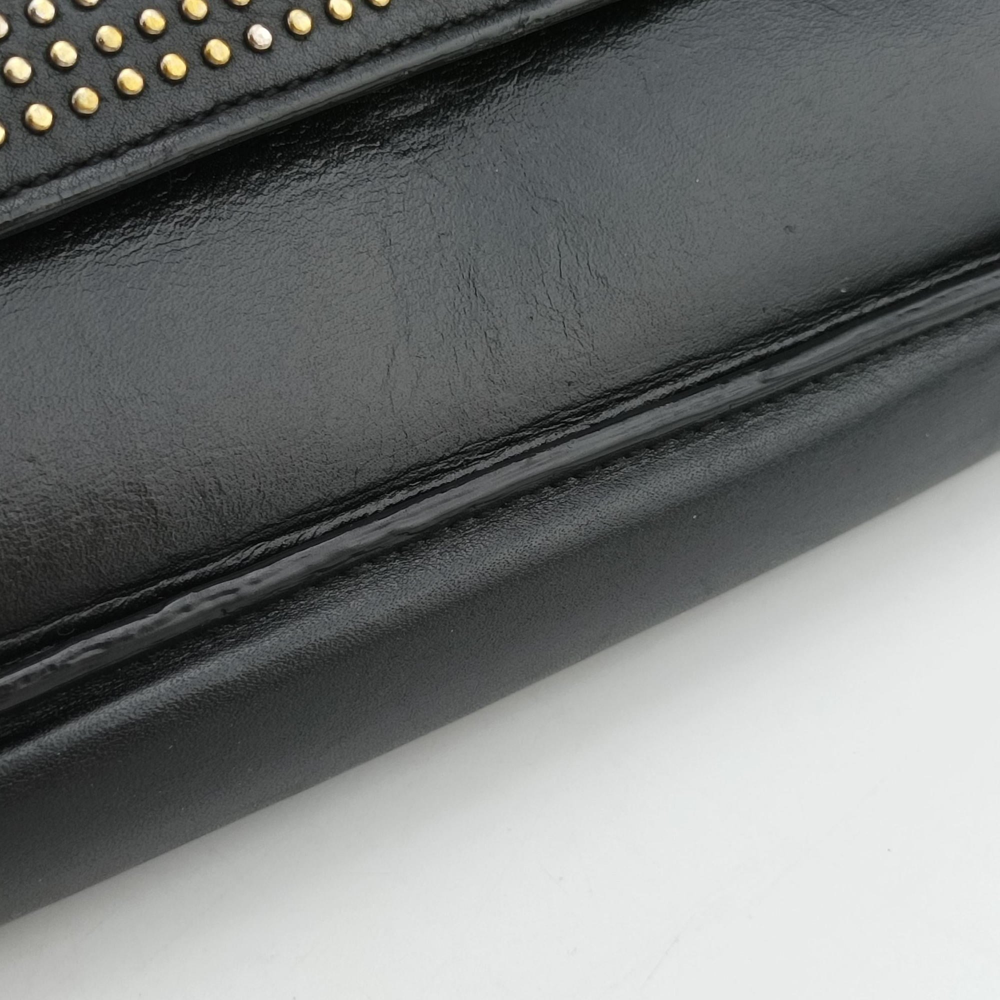 Pre-owned Yves Saint Laurent Betty Black Leather 315680 shoulderbag | stylenewstar