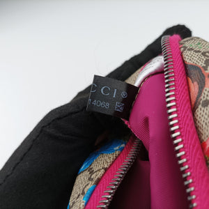 Pre-owned Gucci kids GG Deer Print Multicolor PVC coated canvas 502095 bum bag/waist bag | stylenewstar