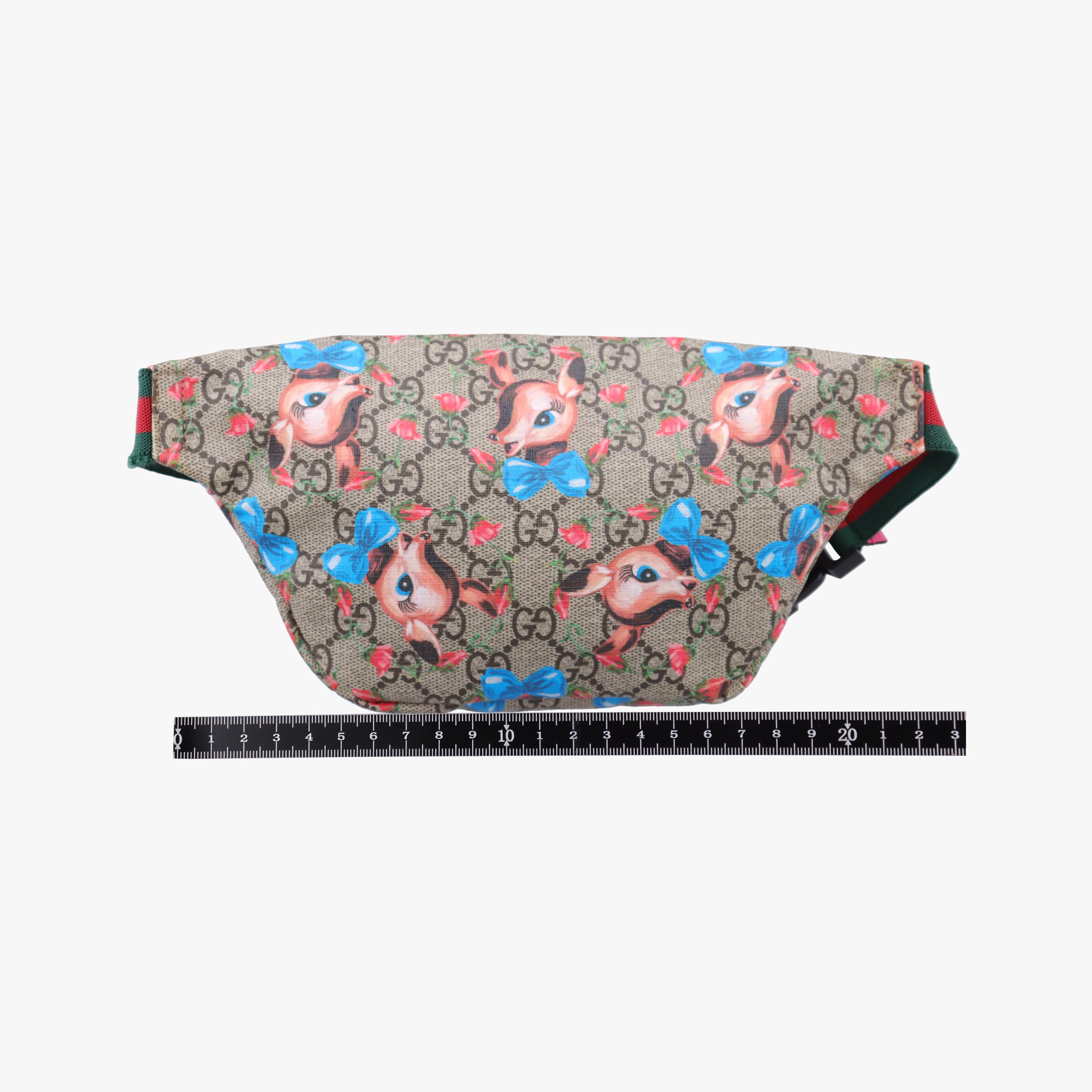 Pre-owned Gucci kids GG Deer Print Multicolor PVC coated canvas 502095 bum bag/waist bag | stylenewstar