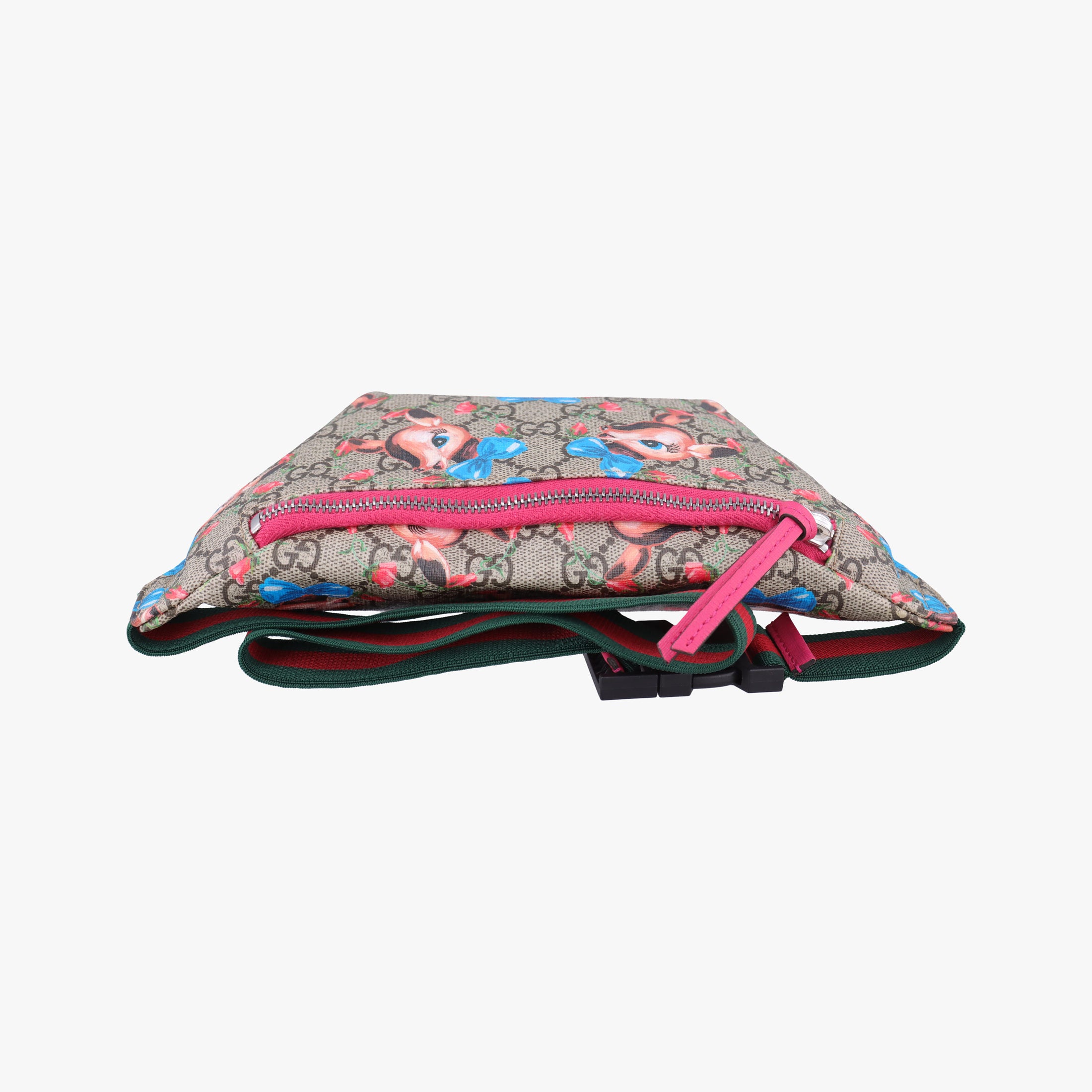 Pre-owned Gucci kids GG Deer Print Multicolor PVC coated canvas 502095 bum bag/waist bag | stylenewstar