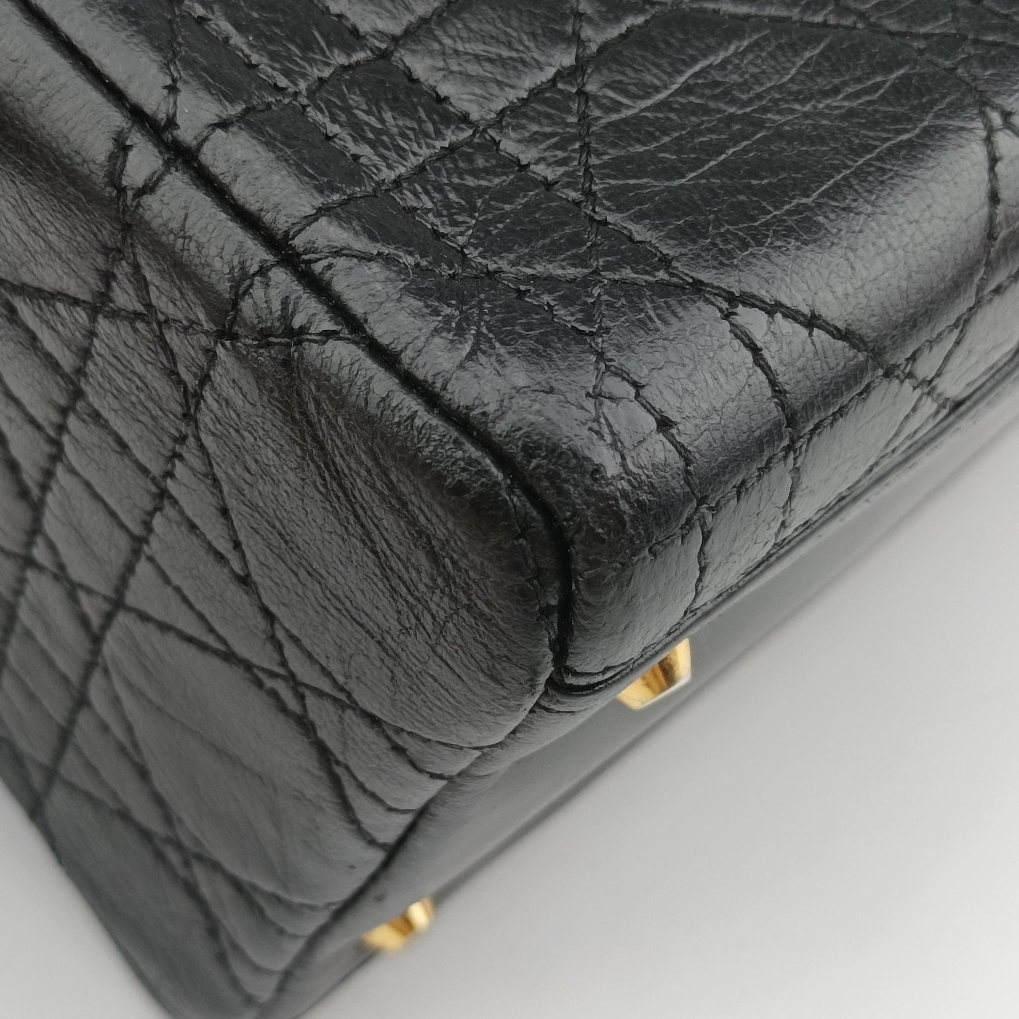 Pre-owned Christian Dior Lady Dior Black lambskin  shoulderbag | stylenewstar