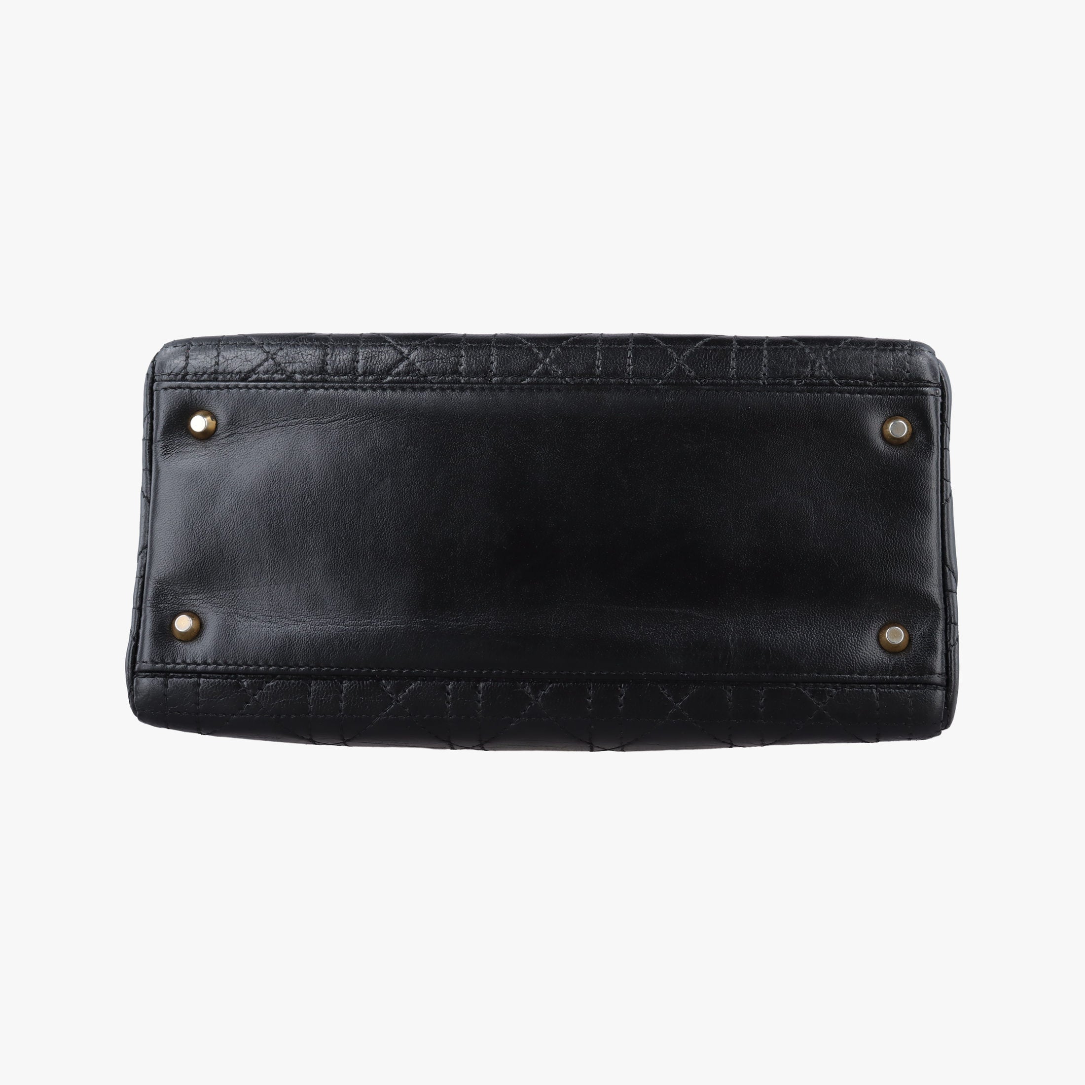 Pre-owned Christian Dior Lady Dior Black lambskin  shoulderbag | stylenewstar
