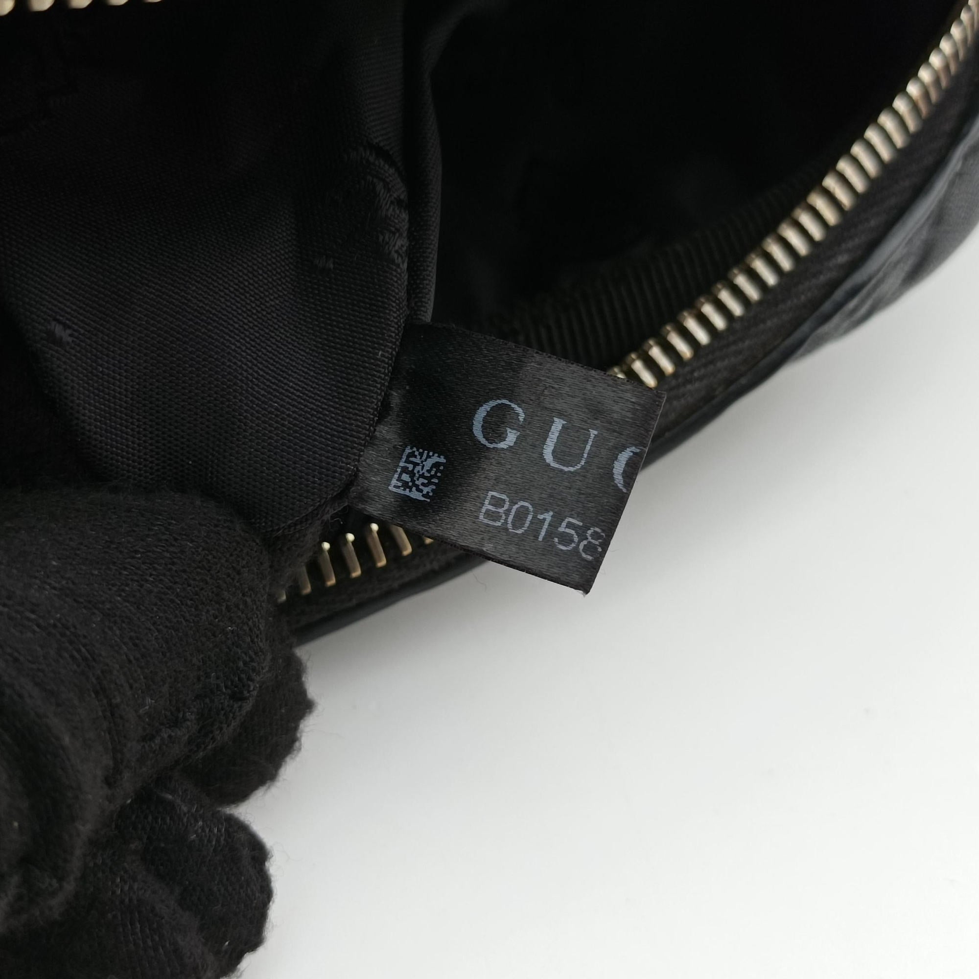 Secondhand Gucci GG Imprime Messenger Black Leather 201448 shoulderbag | stylenewstar
