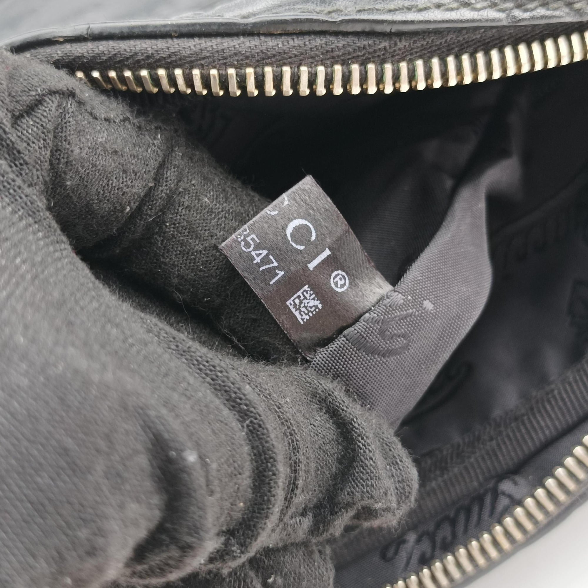 Secondhand Gucci GG Imprime Messenger Black Leather 201448 shoulderbag | stylenewstar