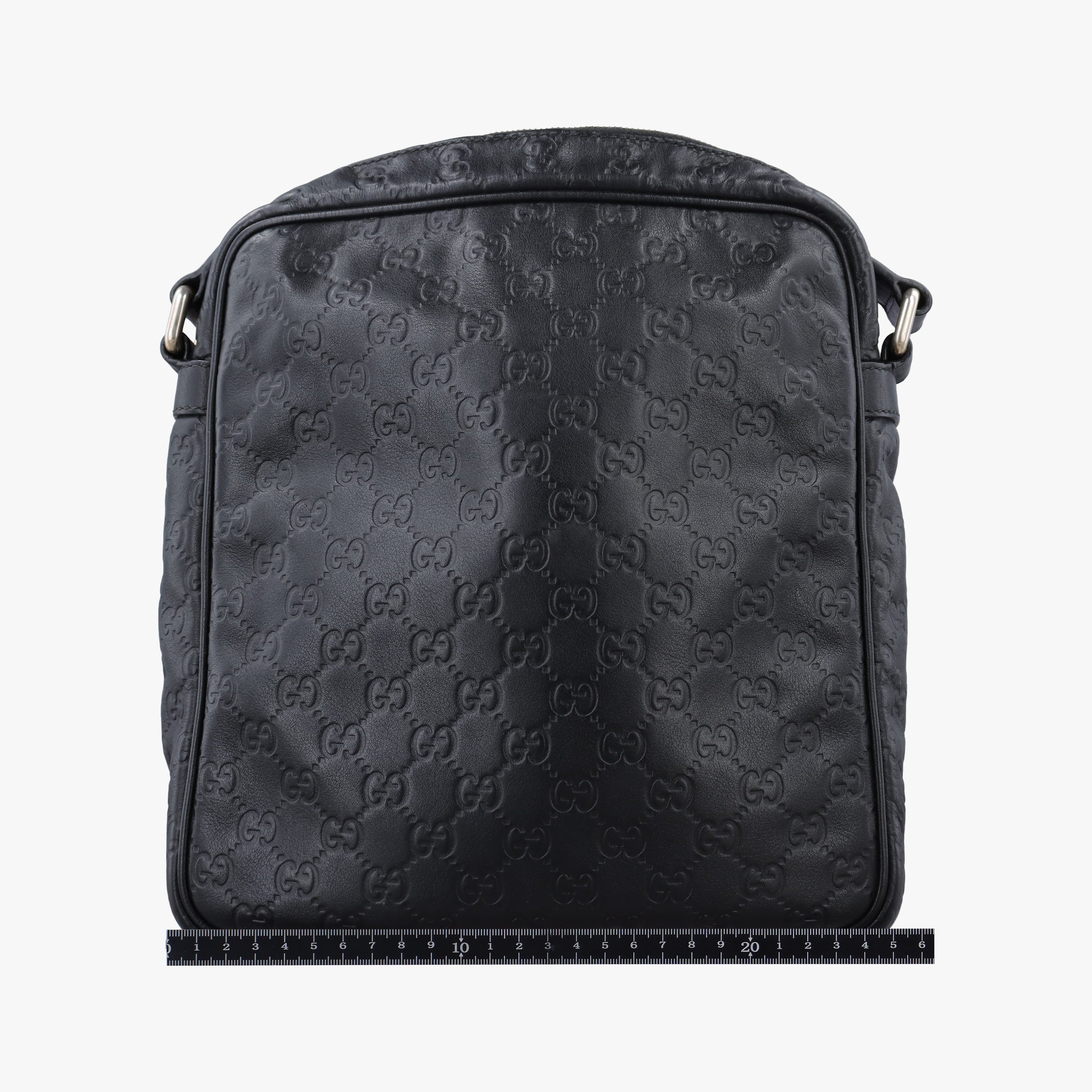 Secondhand Gucci GG Imprime Messenger Black Leather 201448 shoulderbag | stylenewstar